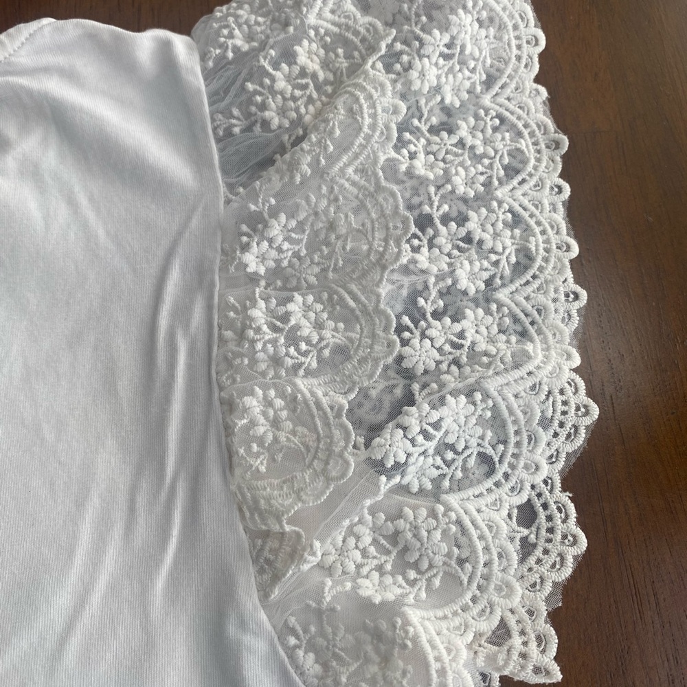 White lace sleeve top 9